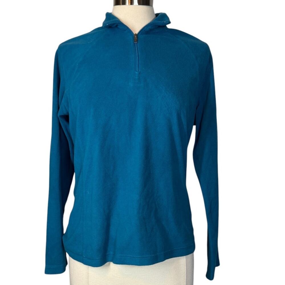 Columbia Women’s Large Blue Quarter Zip Fleece Pullover Soft Outdoor Jacket